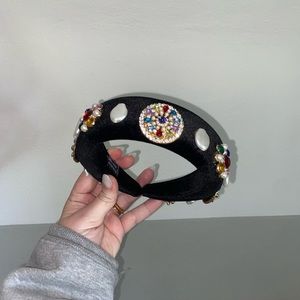 Handmade Bejeweled Velvet Headband